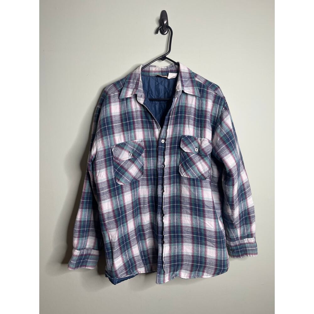Sports Afield Vintage Quilted Flannel Shacket Womens Large